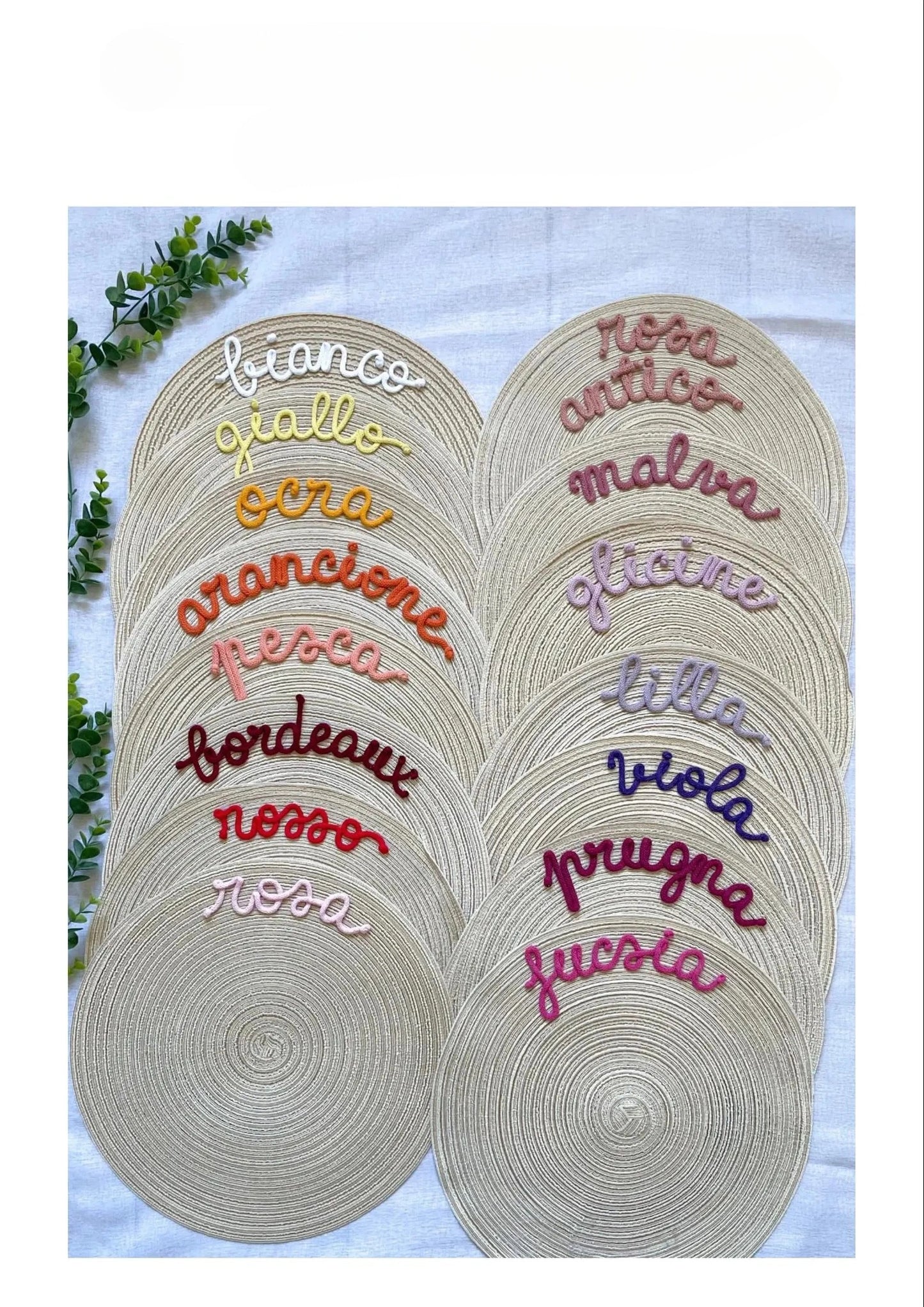 Custom Embroidered Placemats - Personalized Set of Names - Unique Housewarming, Christmas, Mother's Day Gift for Family - Washable Home Dining Decor