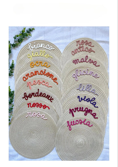 Custom Embroidered Placemats - Personalized Set of Names - Unique Housewarming, Christmas, Mother's Day Gift for Family - Washable Home Dining Decor