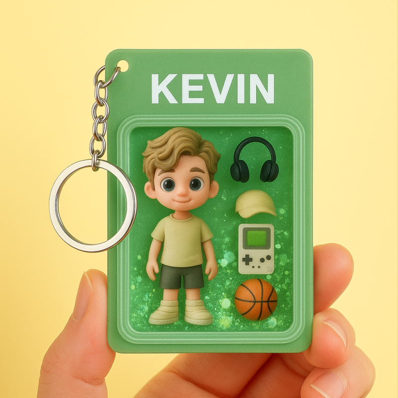 Custom Character Acrylic Keychain & 3D Clay Figurine – Personalized Gift for Kids & Fans