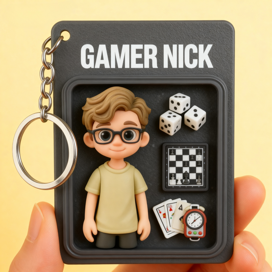 Custom Board Games 2D acrylic Keychain – Cartoon Style Gaming Gift